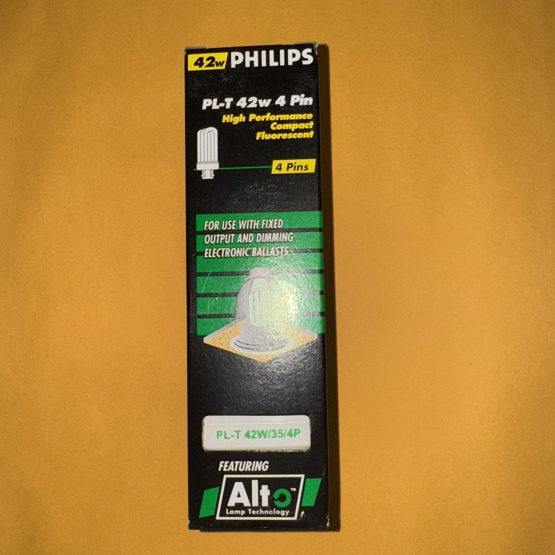 Philips PL-T 42w 4 Pin Compact Fluorescent Bulb 10000 hrs. GX24q-4