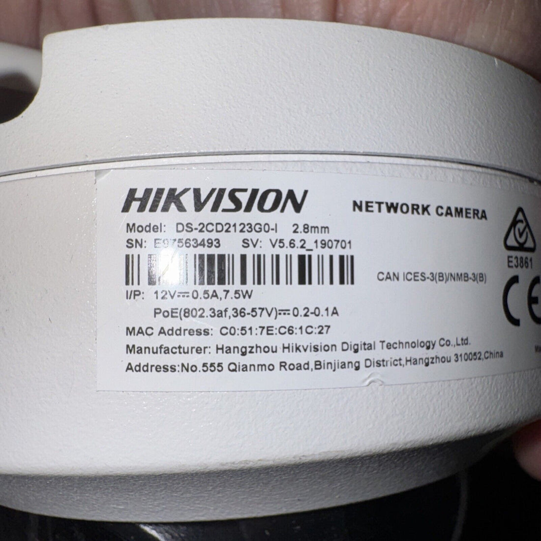 Hikvision DS2CD2123G0I Outdoor IR Dome Camera