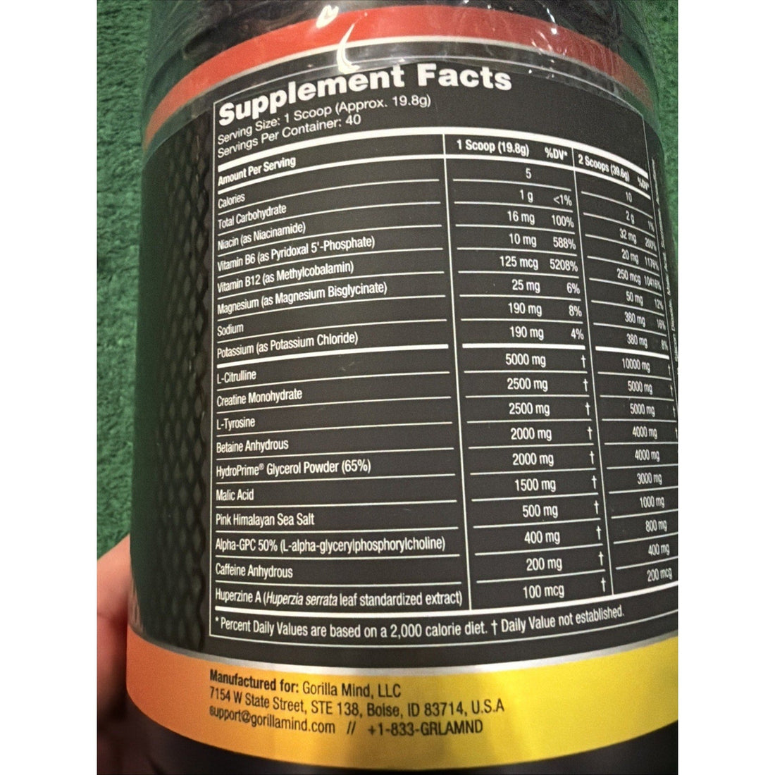 Gorilla Mode Pre-Workout - Pumps, Focus, Energy & Power