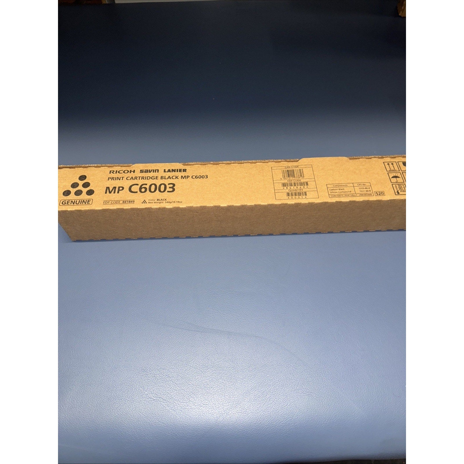 Genuine Ricoh 841849 Black Toner Cartridge for MP C6003, 33,000 Yield