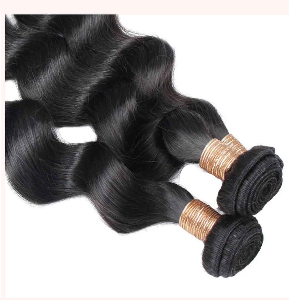Jet Black Body wave 100% Human Hair Bundles Deals 16", 18", 20"