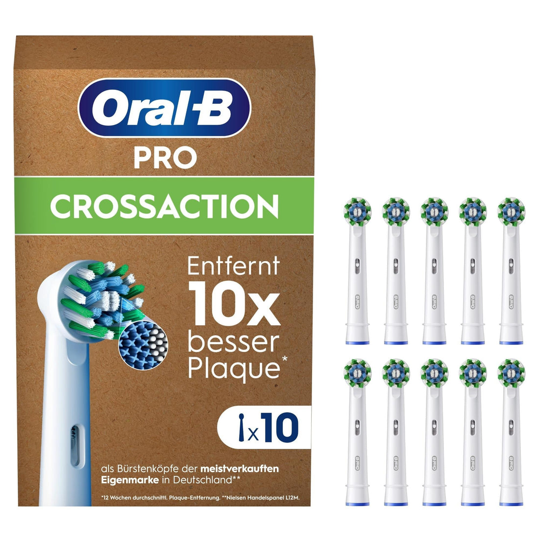 2X Oral B Cross Action Replacement Brush Heads XXXL Pack (10 heads)=20