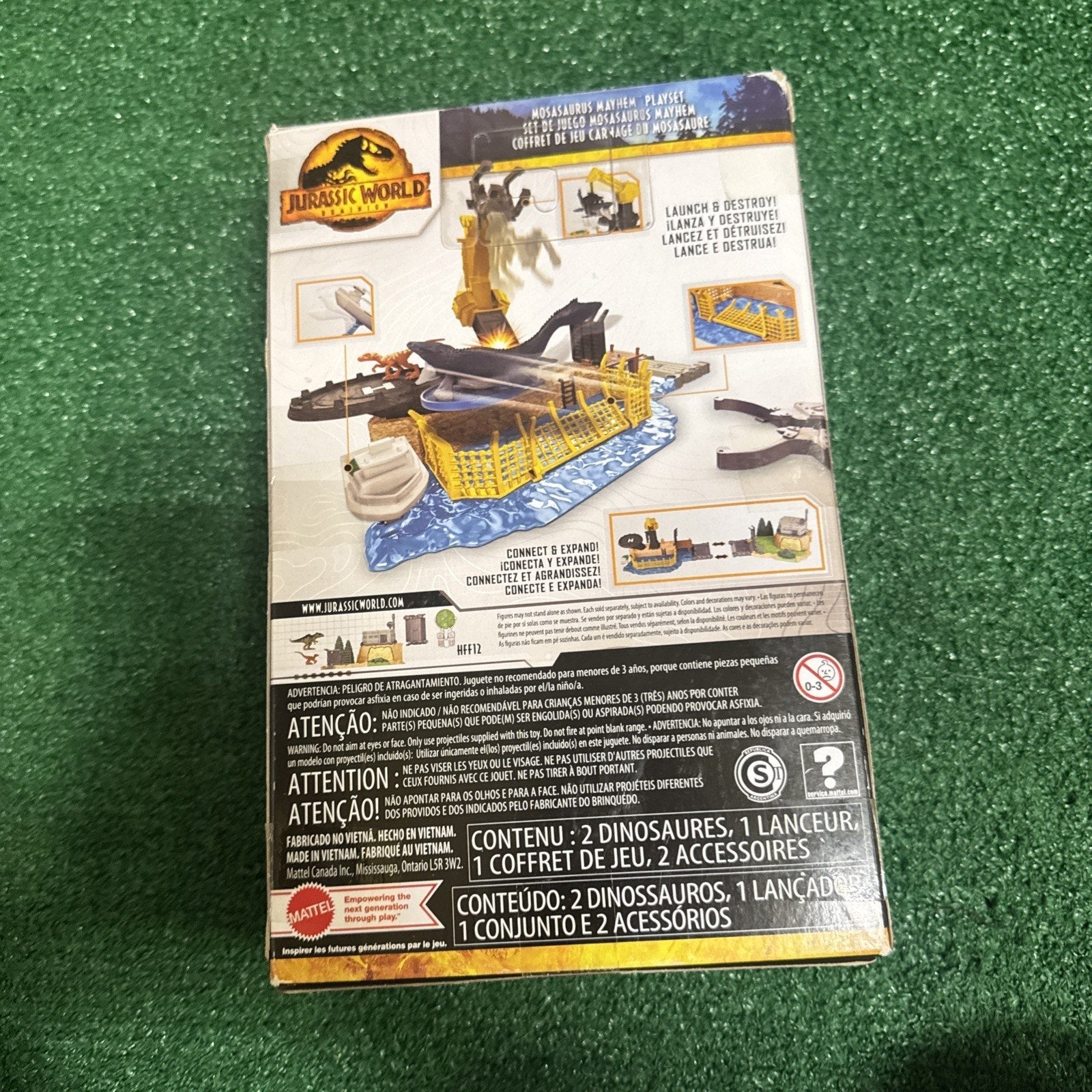 Mattel Jurassic World Dominion Minis Mosasaurus Mayhem Playset
