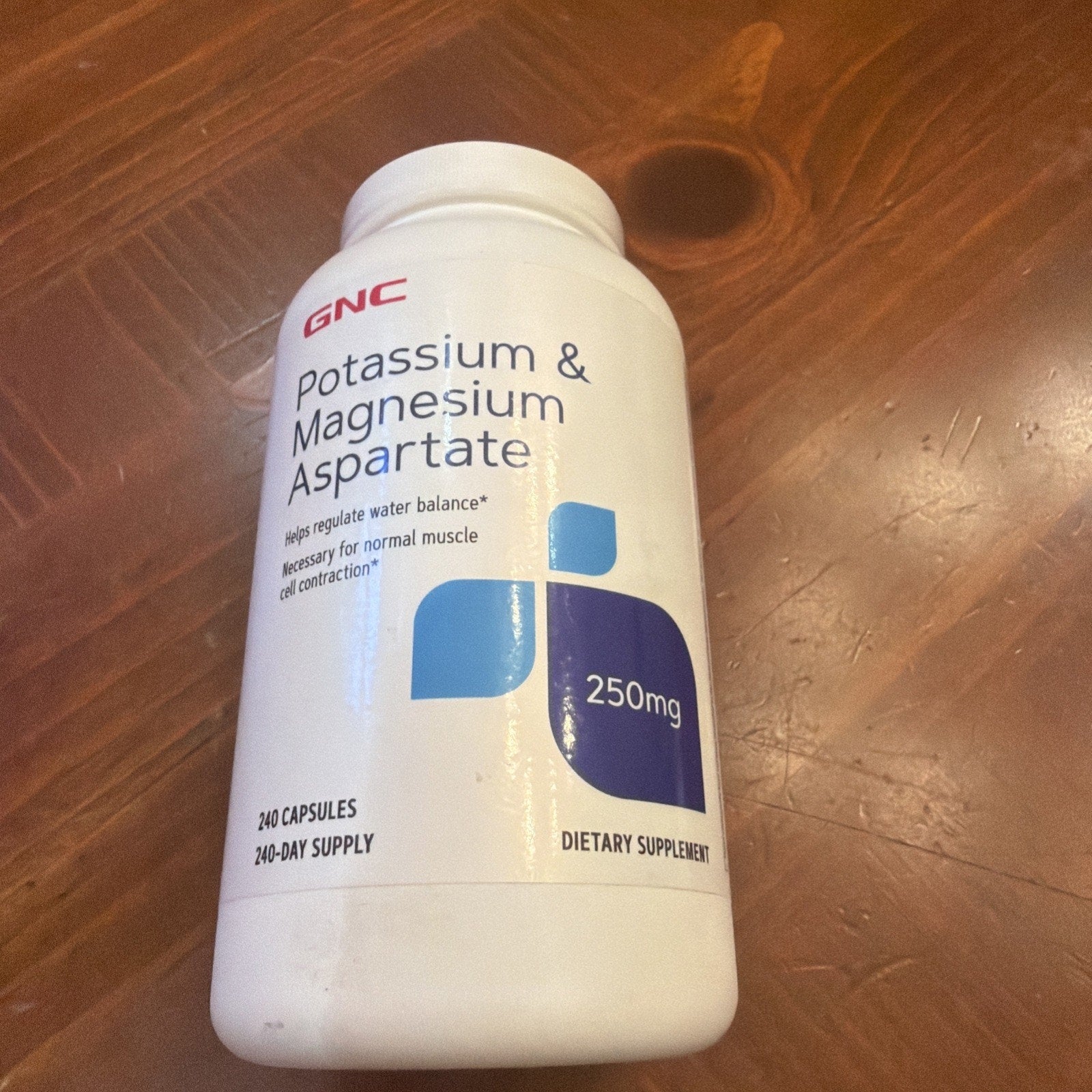 GNC Potassium and Magnesium Aspartate 250mg Supplement, 240 Count BB 4/28
