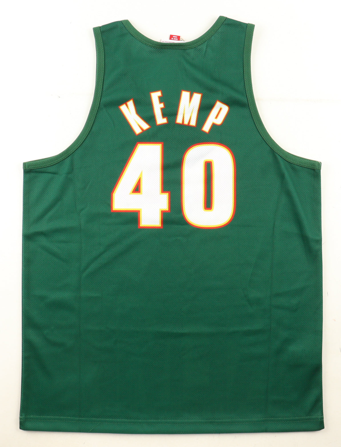 Shawn Kemp Signed SuperSonics Mitchell & Ness Authentic Jersey (Beckett) Beckett Witnessed