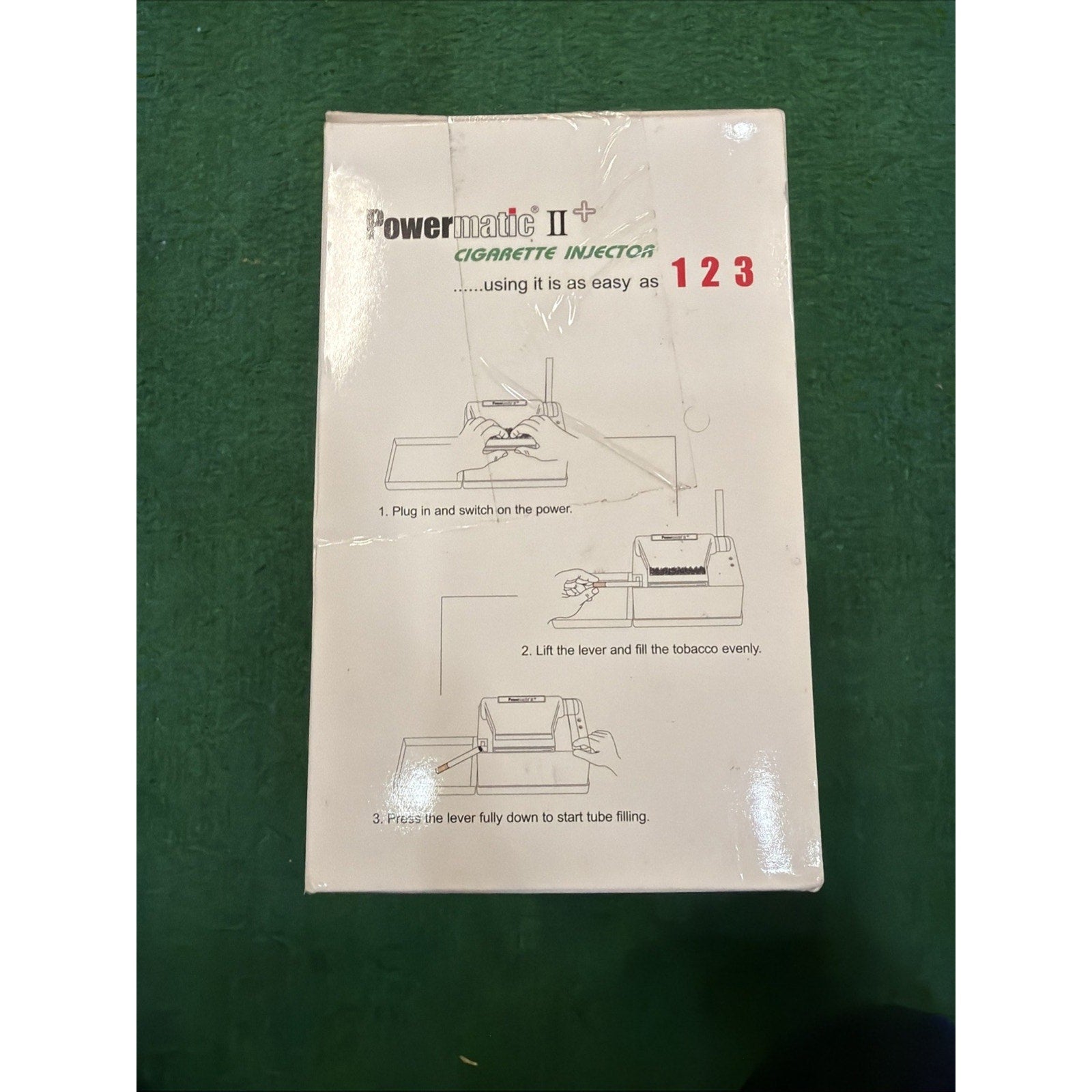 Powermatic II Plus Cigarette Injector Machine with Tube Cut Filter Tubes