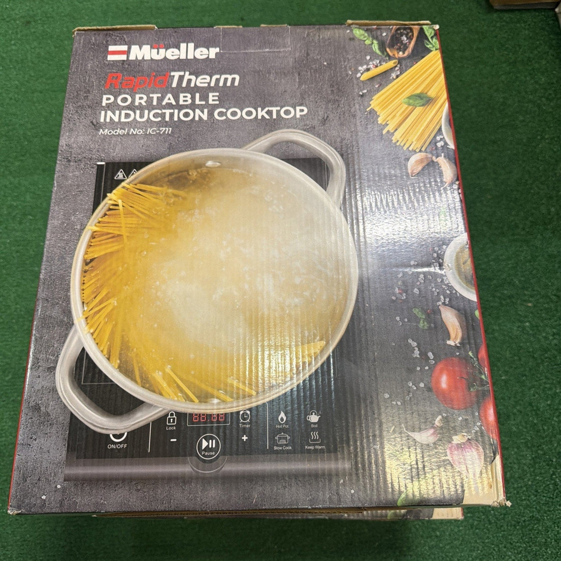 Mueller RapidTherm Portable Induction Cooktop Hot Plate Countertop 1800W, IC-711