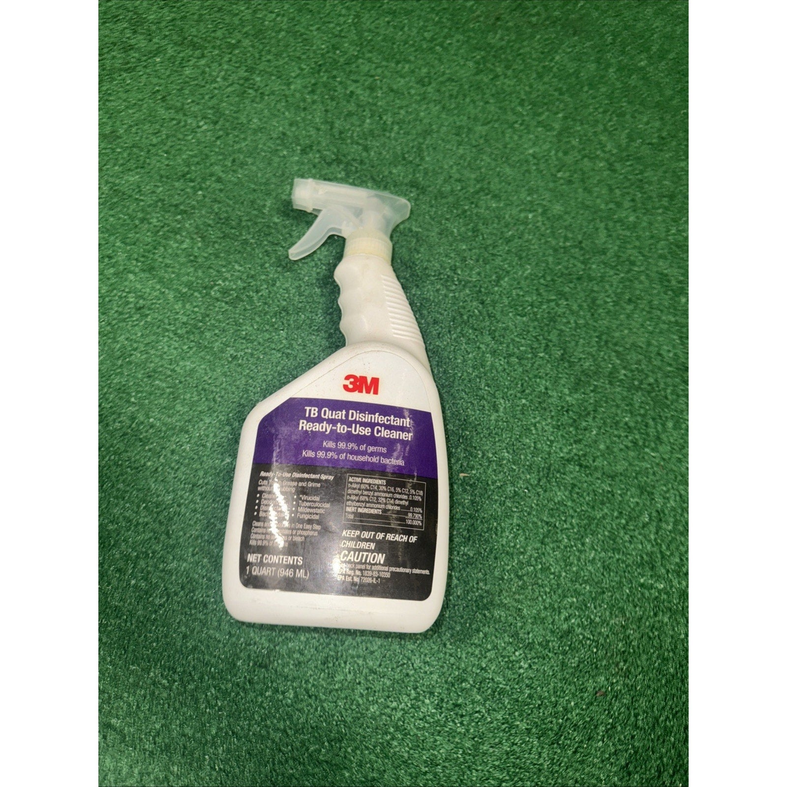 3M TB Quat 1-Step Lemon Scent Disinfectant for All Surfaces, No Scrubbing