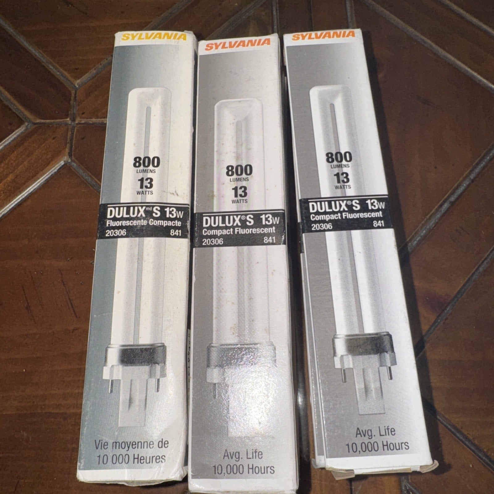 Sylvania 20335 Dulux S CF13DS/835 13W Fluorescent Bulb (Lot of 6)