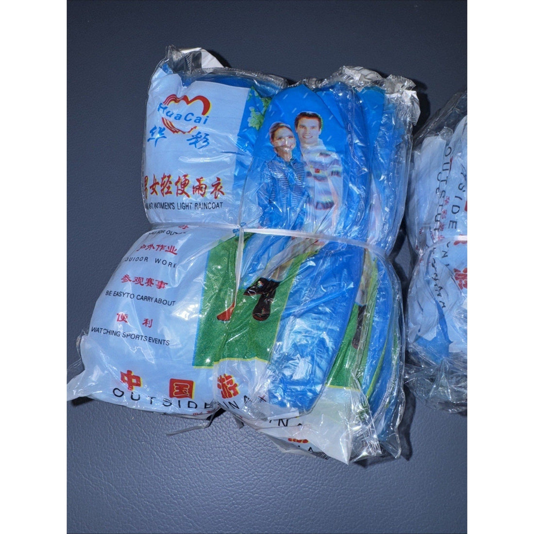 Waterproof Light Rain Poncho for Men & Women, Travel & Camping (3 x 10-Pack)
