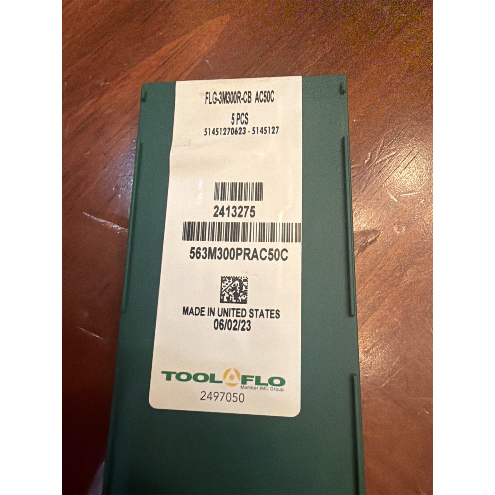 Tool Flo FLG-3M300R-CB AC50C Carbide Inserts 4pcs