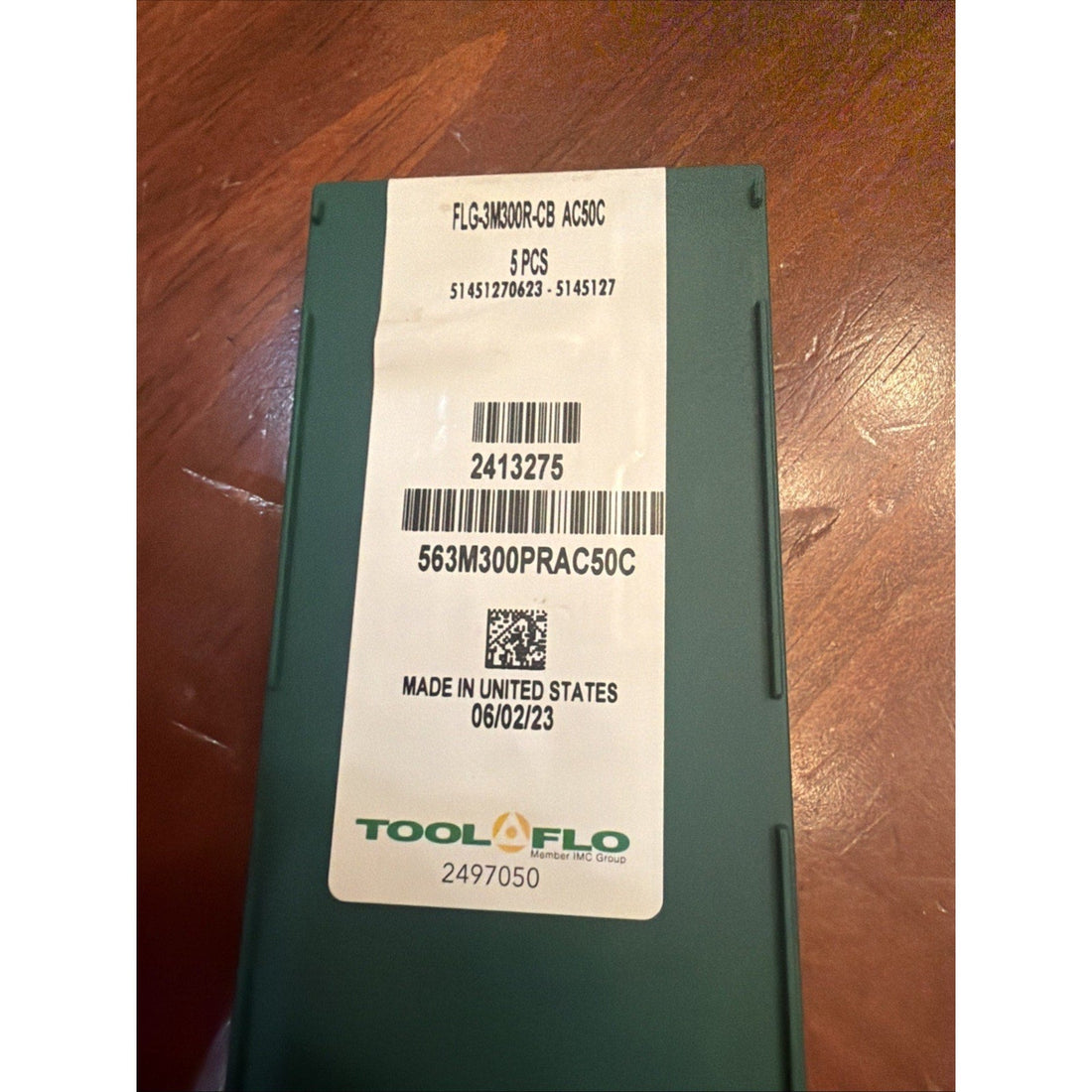 Tool Flo FLG-3M300R-CB AC50C Carbide Inserts 4pcs