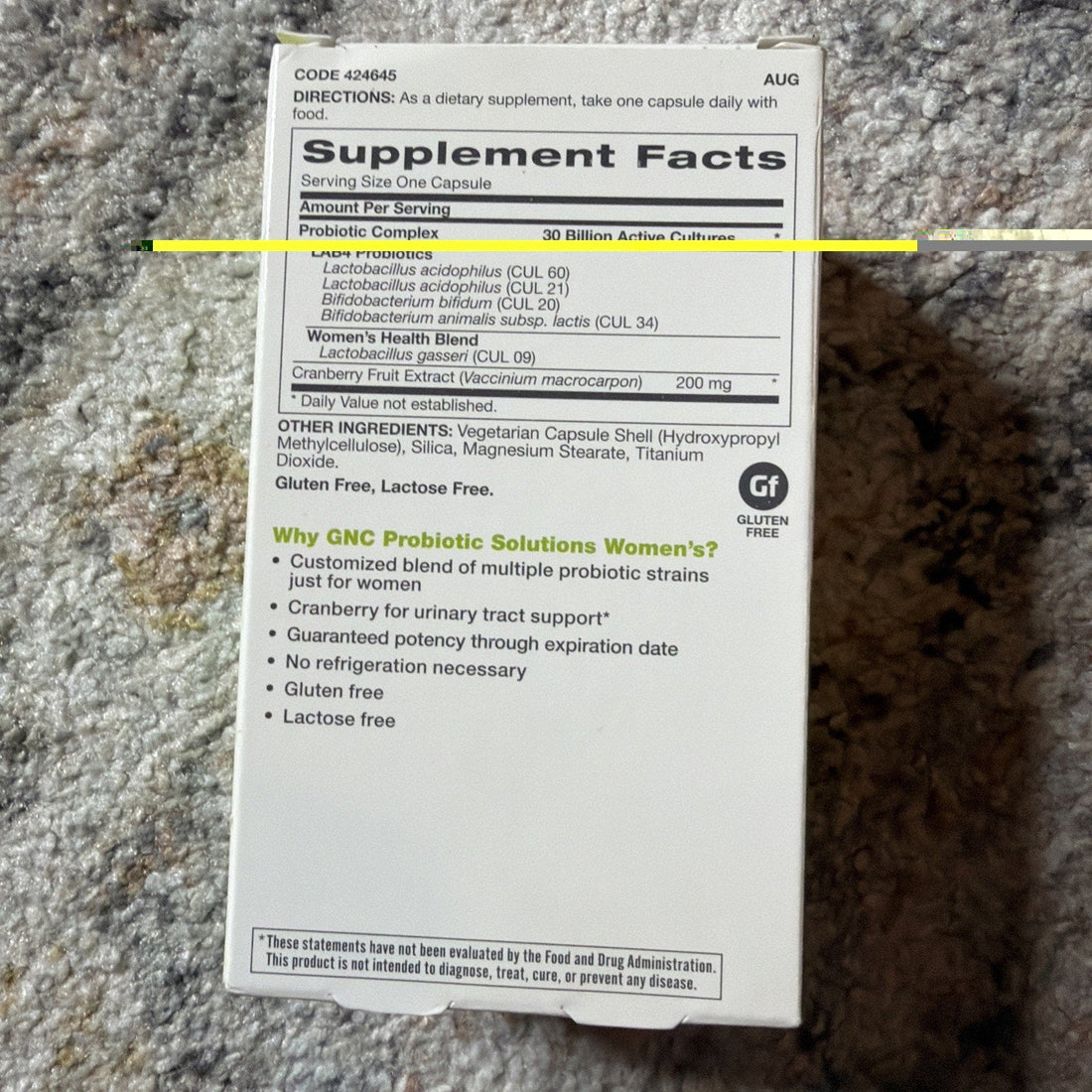GNC Probiotic Solutions Women's with 30 Billion CFUs, 30 Capsules