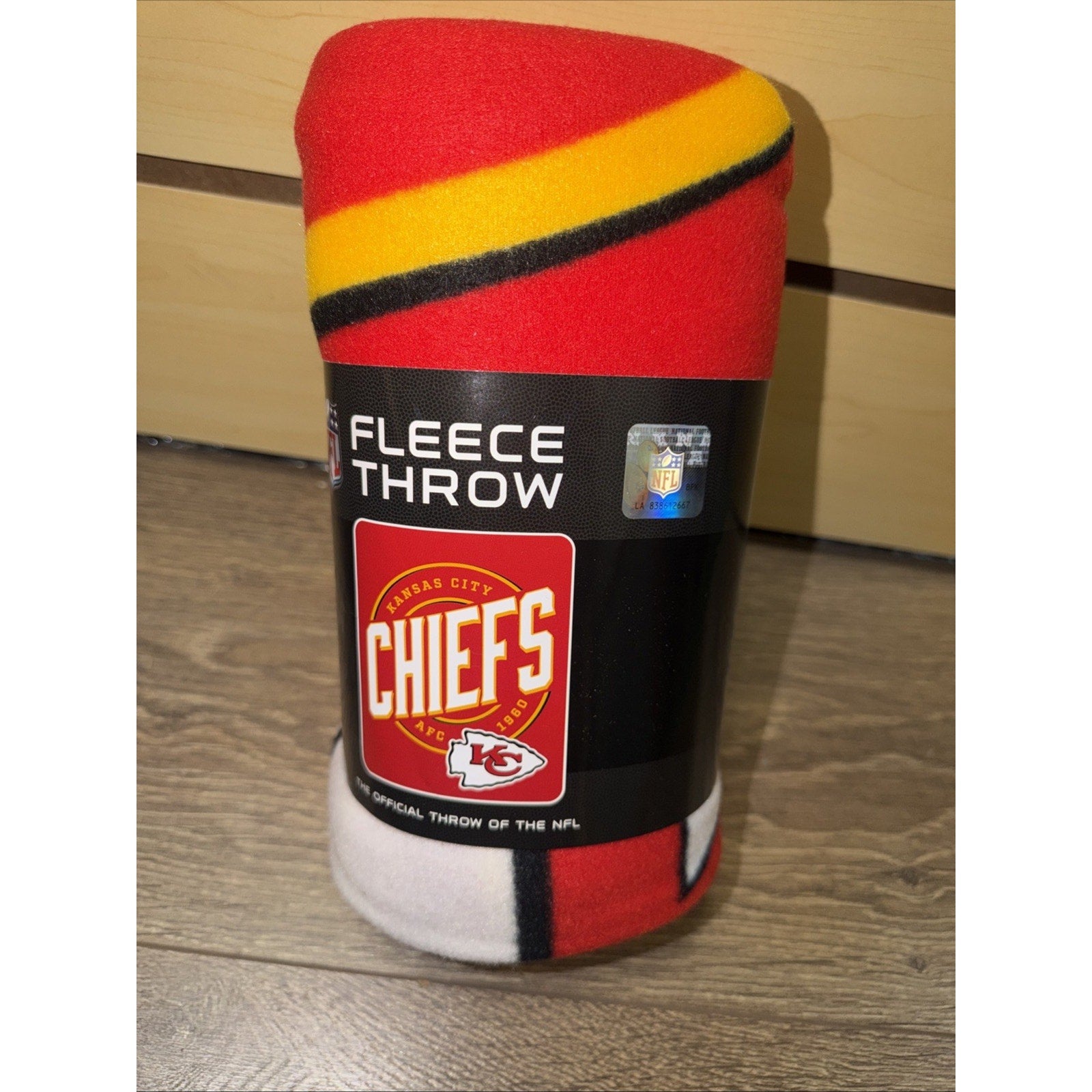 NFL Kansas City Chiefs Lightweight Fleece Throw Blanket, 50" x 60"