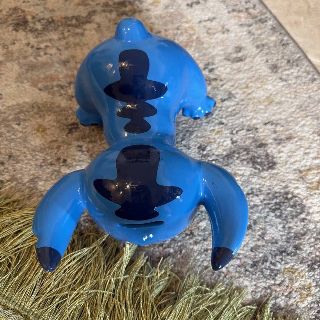 Disney 8" Stitch Ears Up Ceramic Figure Coin Piggy Bank *New*