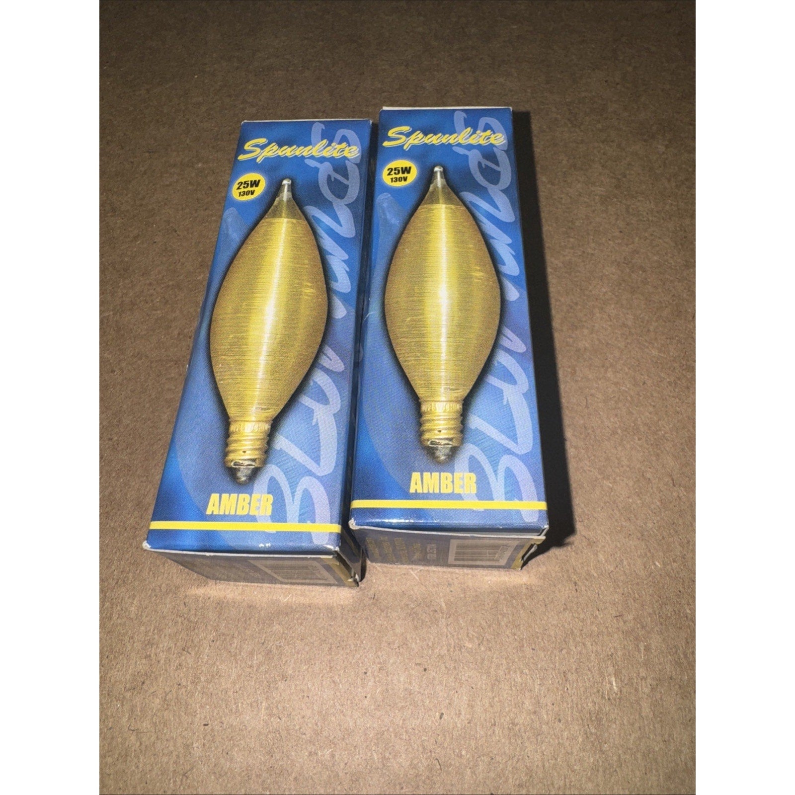 Bulbrite Spunlite 25W 130V Amber Candelabra Light Bulb (2-Pack)