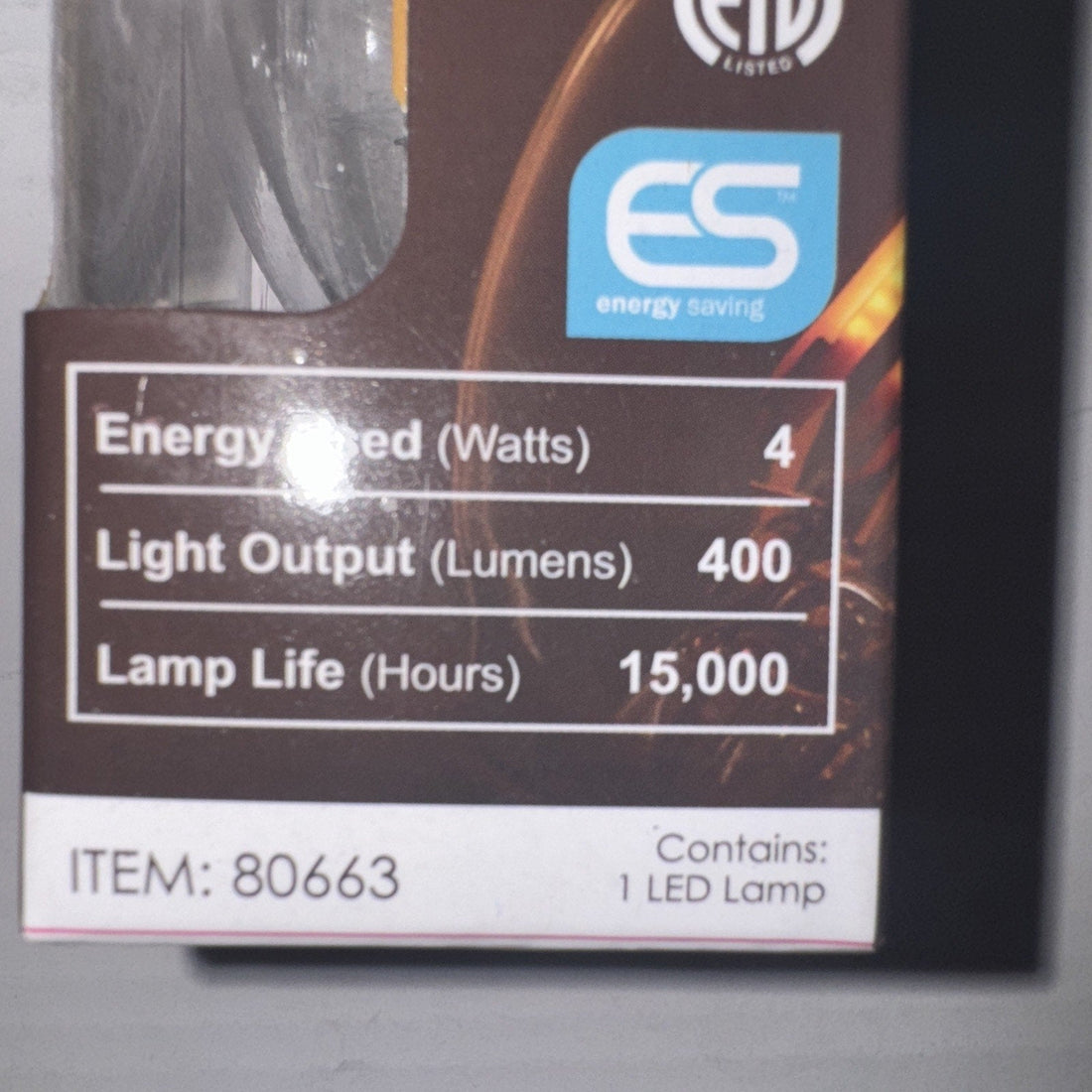 Sunlite LED Filament Chandelier Bulb 4W=40W Torpedo Clear Dim 2700K-Warm White