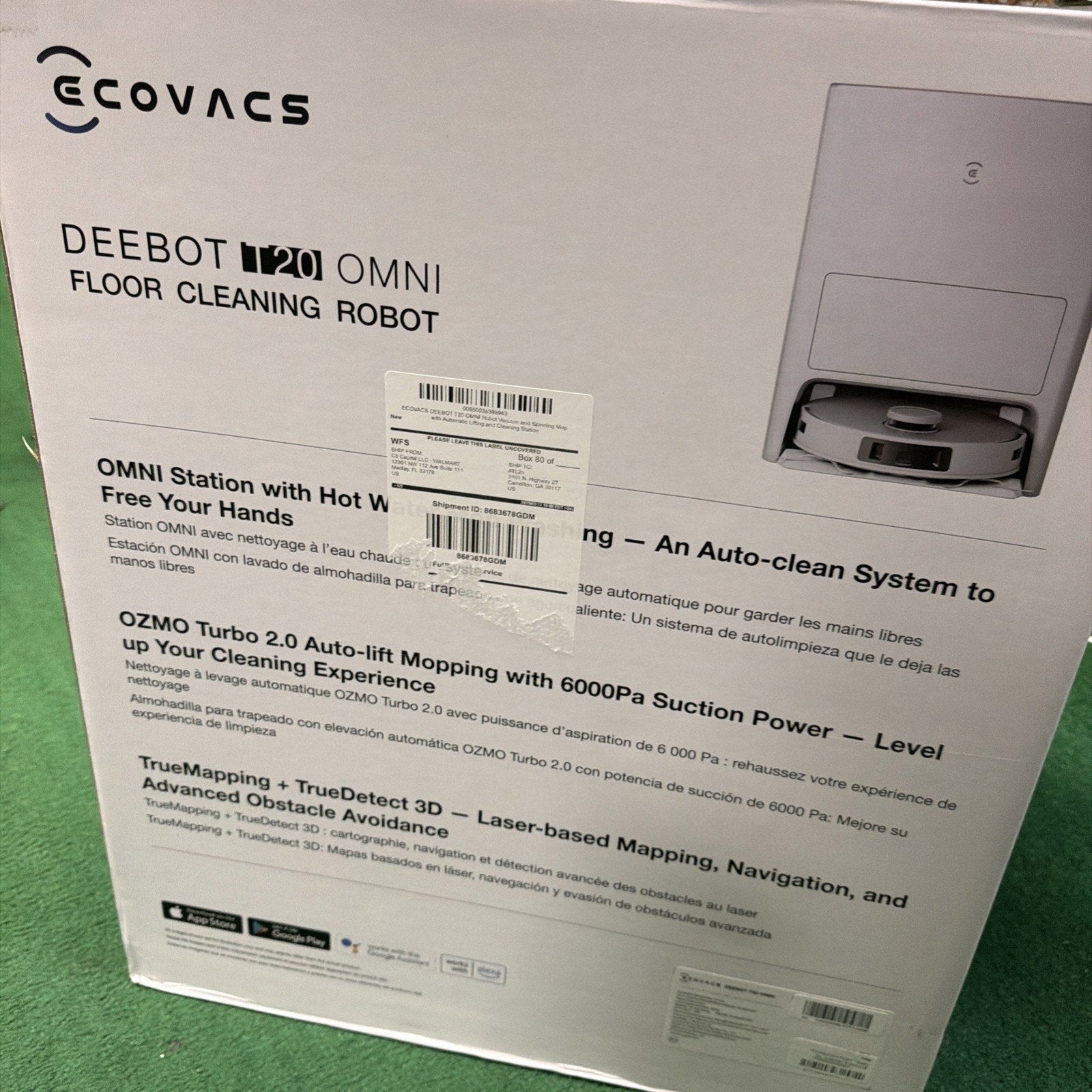 ECOVACS DEEBOT TEO OMNI Vacuum And Mop Robot Auto-Cleaning