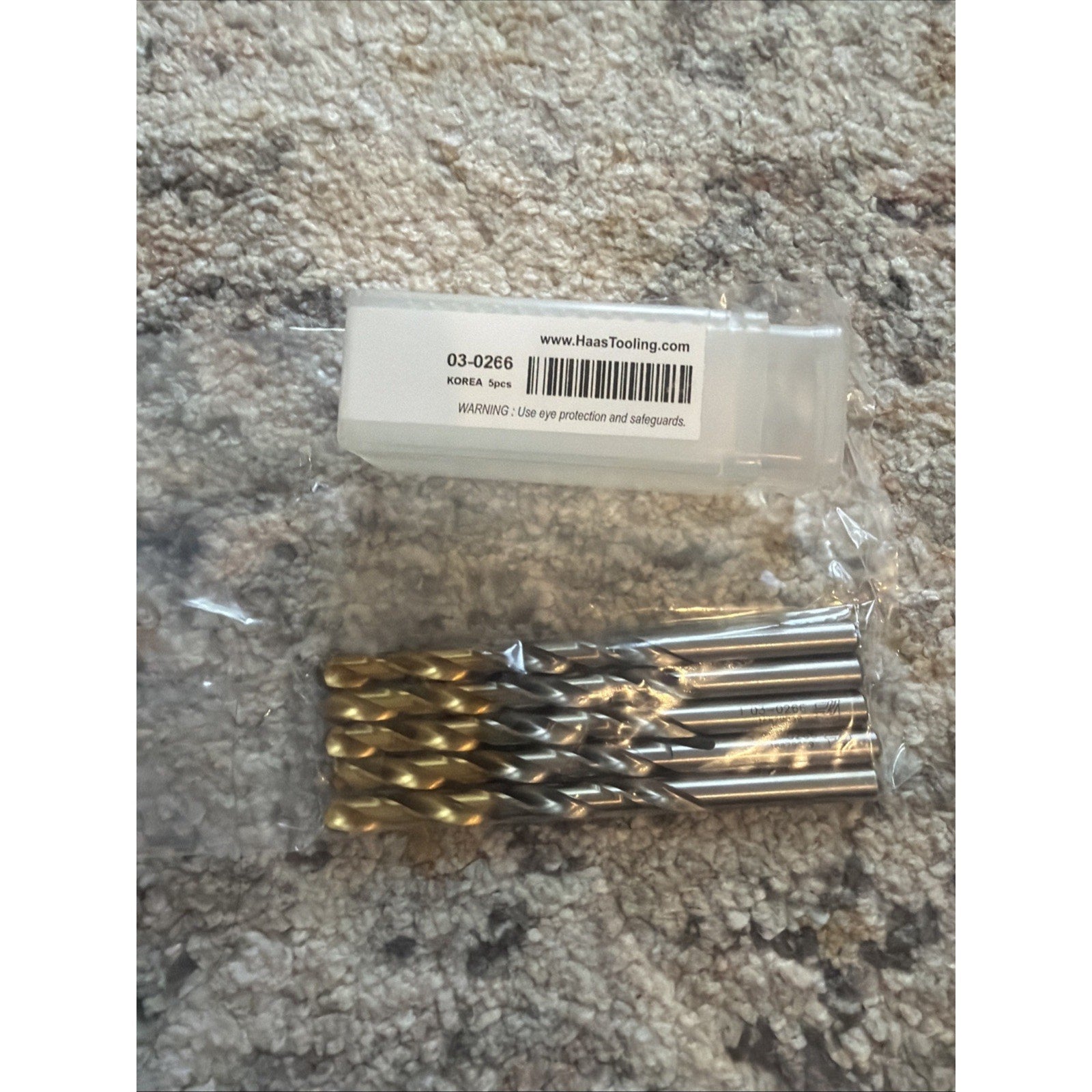 Haas Drill Bits 03-0266 TiN Coated Jobber Drills – Set of 5