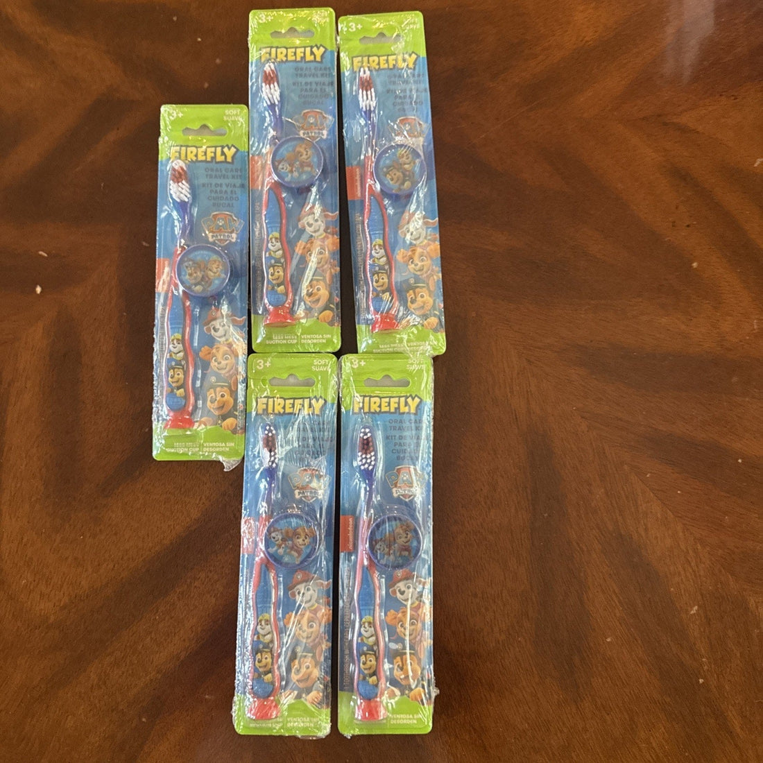 Firefly Paw Patrol Soft Toothbrush with Cap Travel Kit, 10-Pack