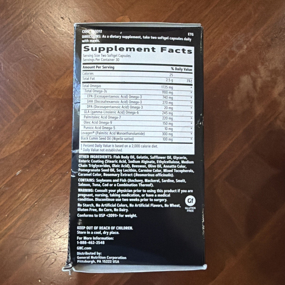 GNC AMP Complete Omega 60 Softgels Sealed Discontinued Exp 11/2026 Rare