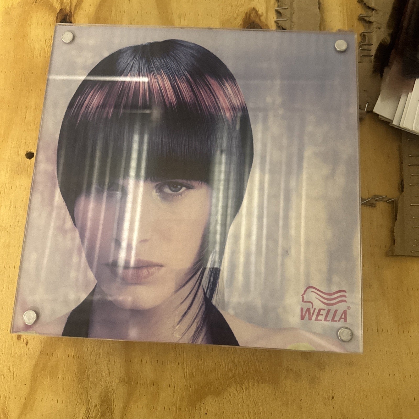 Wella Professionals Salon Promo Photograph in Acrylic Frame with Standoff Mounts