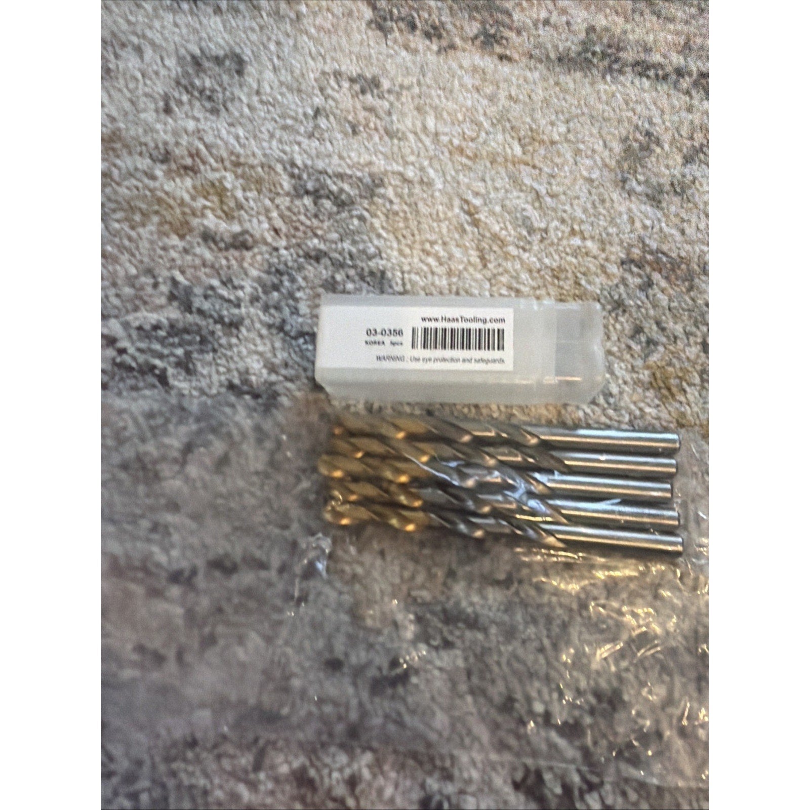 Haas Drill Bits 03-0356 TiN Coated Jobber Drills – Set of 5