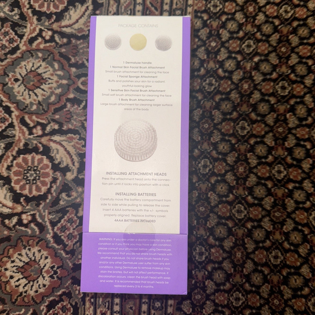 Dermaluxe Advance Cleansing System, 2 Speeds, 4 Cleansing Heads