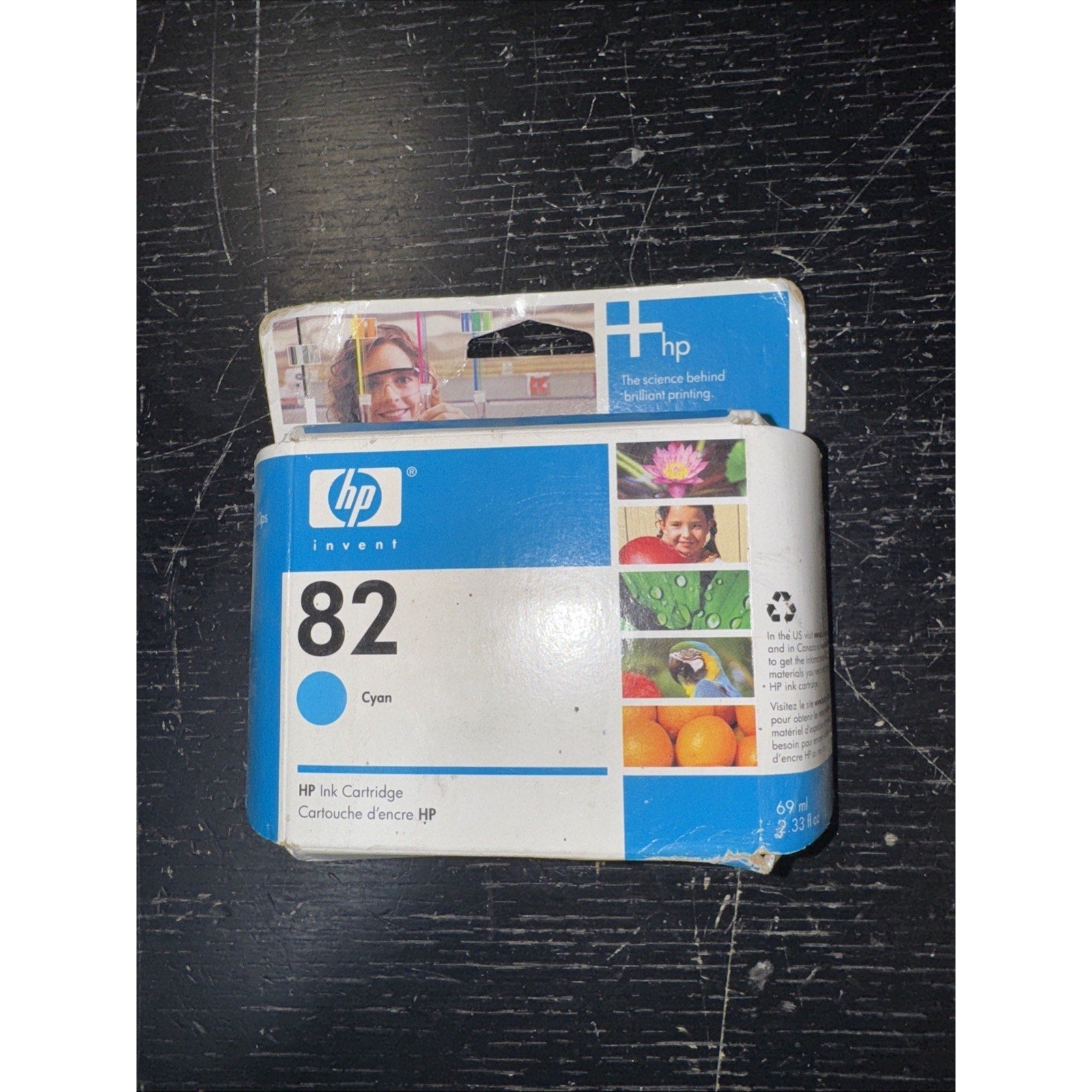 Genuine HP 82 Cyan Ink Cartridge (C4911A), Expired