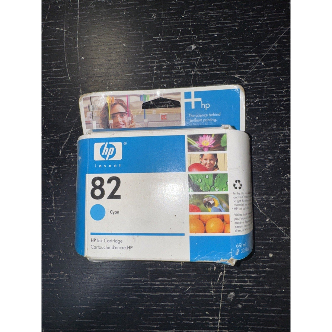 Genuine HP 82 Cyan Ink Cartridge (C4911A), Expired