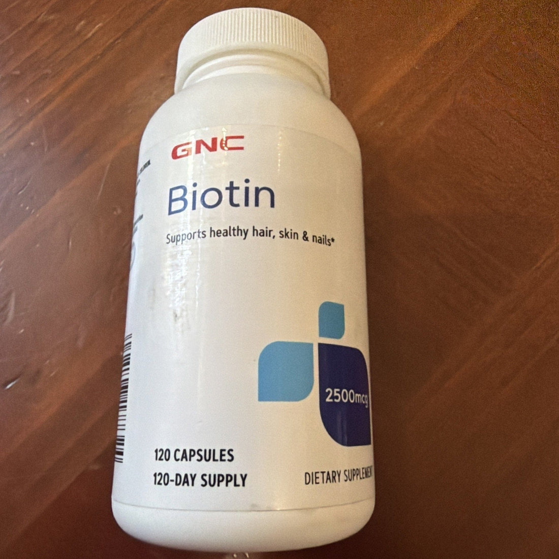 Biotin 2500mcg Supplement for Gorgeous Hair, Skin & Nails - 120 Capsules BB10/27