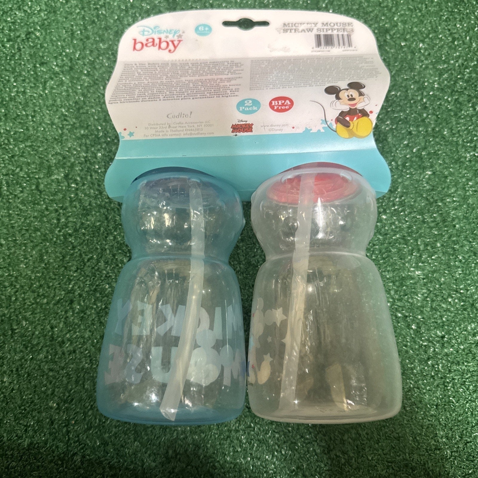 Disney Mickey Mouse Sippy Cups, 2 Pack, Blue (Boys)