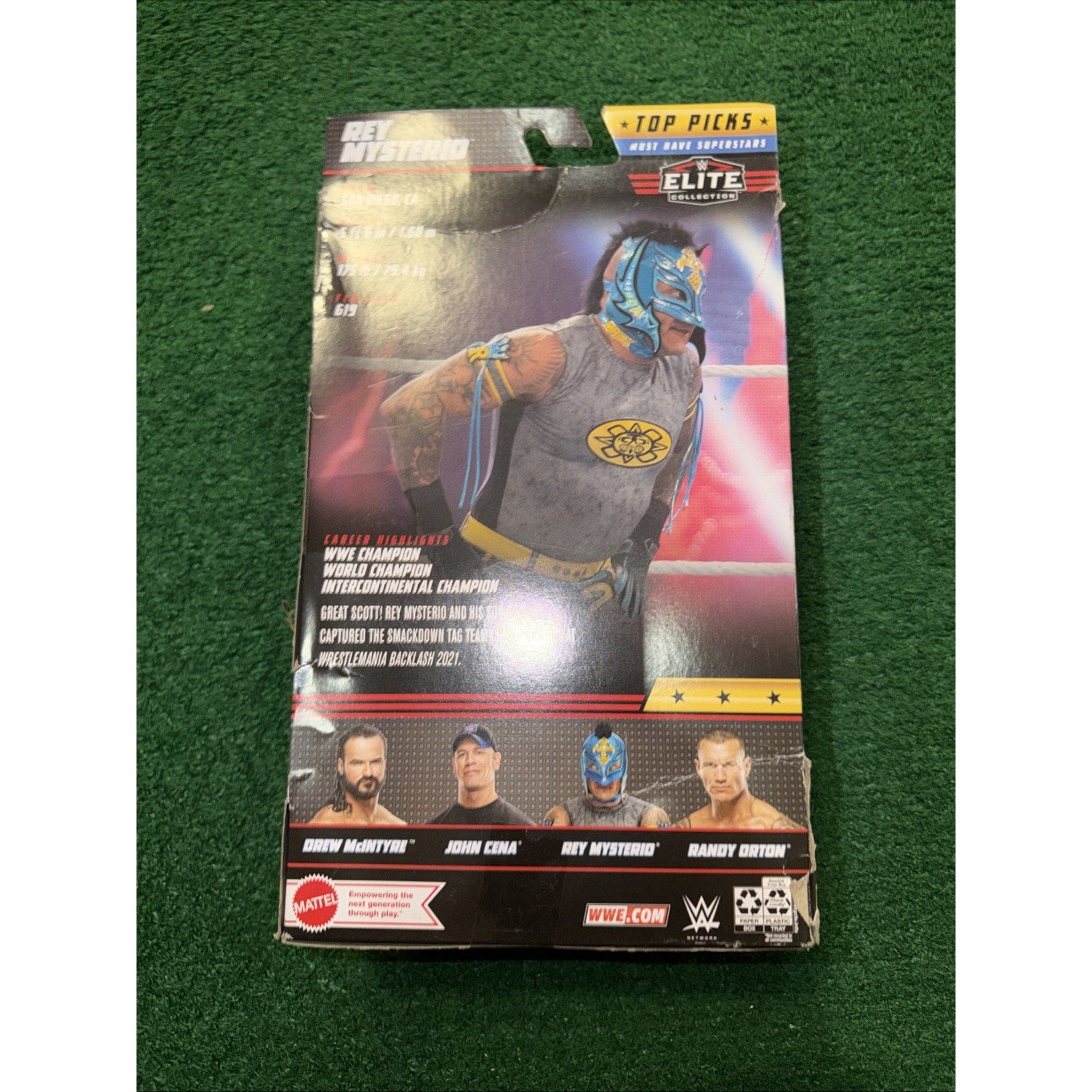 Mattel WWE Elite Collection 2022 Top Picks Rey Mysterio 6-Inch Action Figure, Blue/Grey