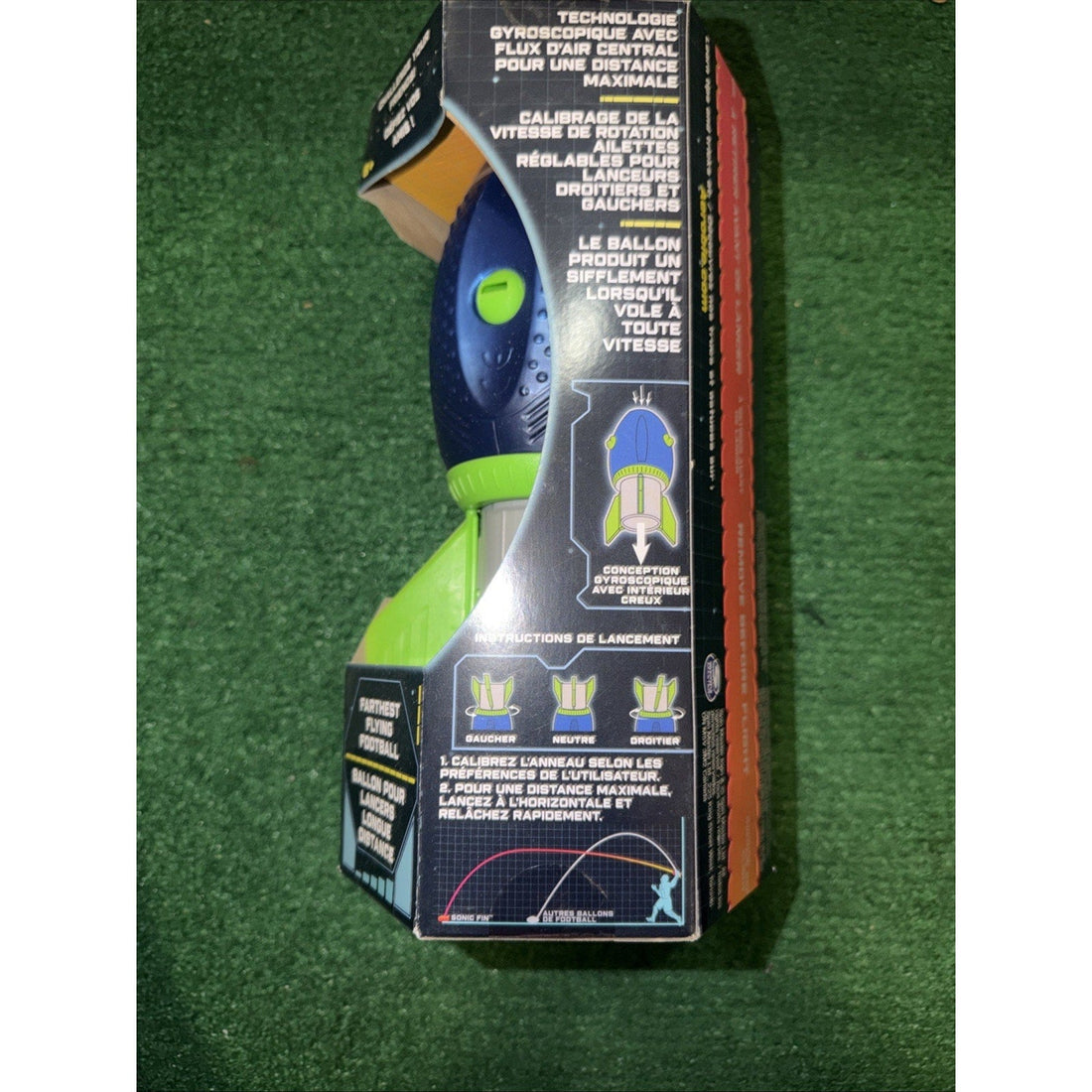 Aerobie Sonic Fin Aerodynamic Football by Russell Wilson, for Kids and Adults