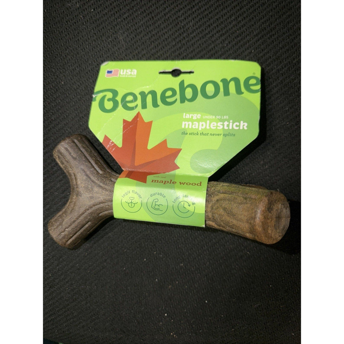 Benebone Maplestick Durable Dog Chew Toy, Large