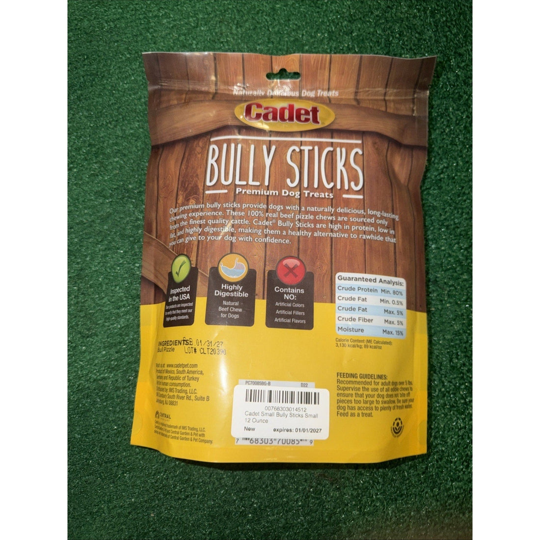 Cadet Single Ingredient Bully Sticks for Small Dogs, 12 oz