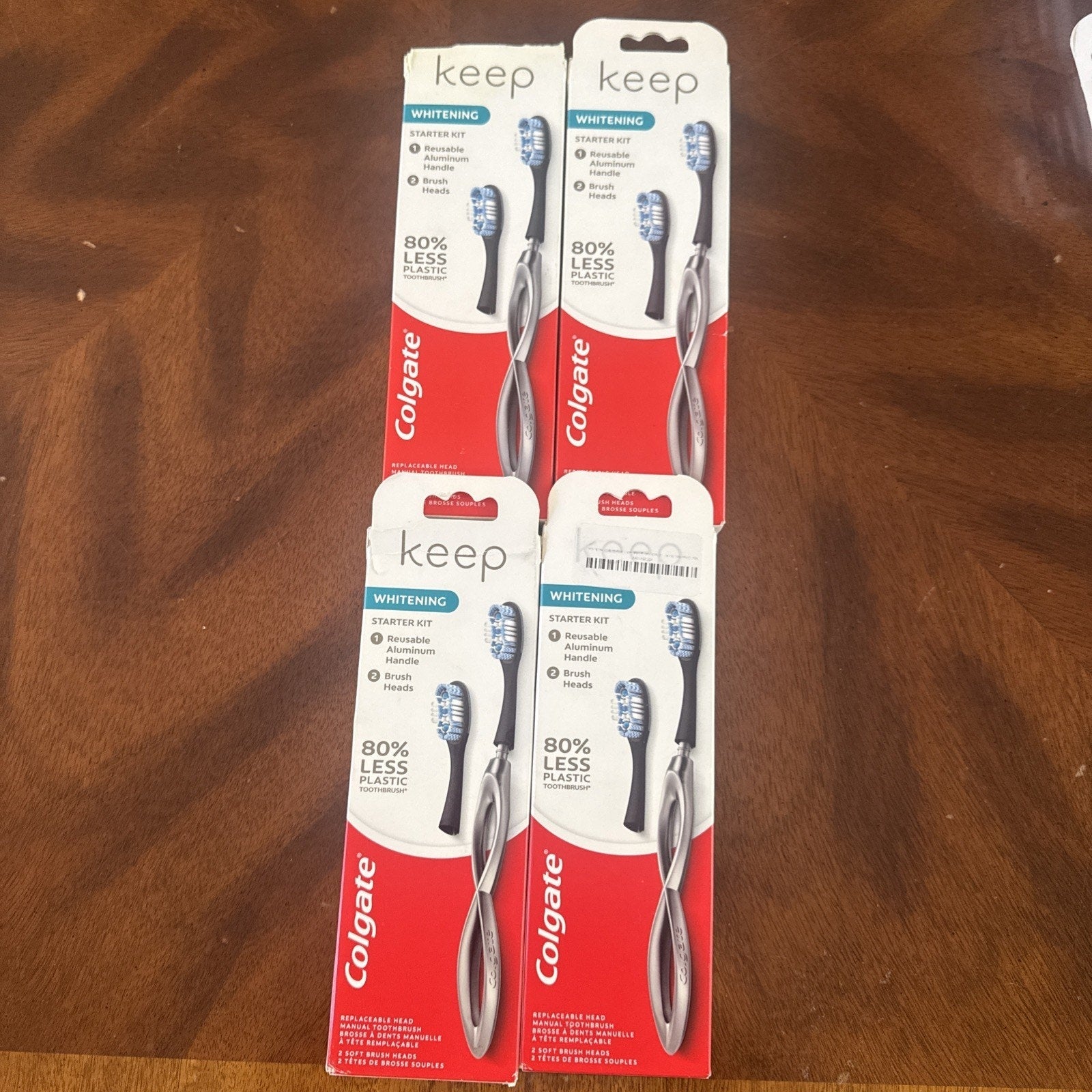 Colgate Keep Whitening Toothbrush Starter Kit, 4x 2-Pack