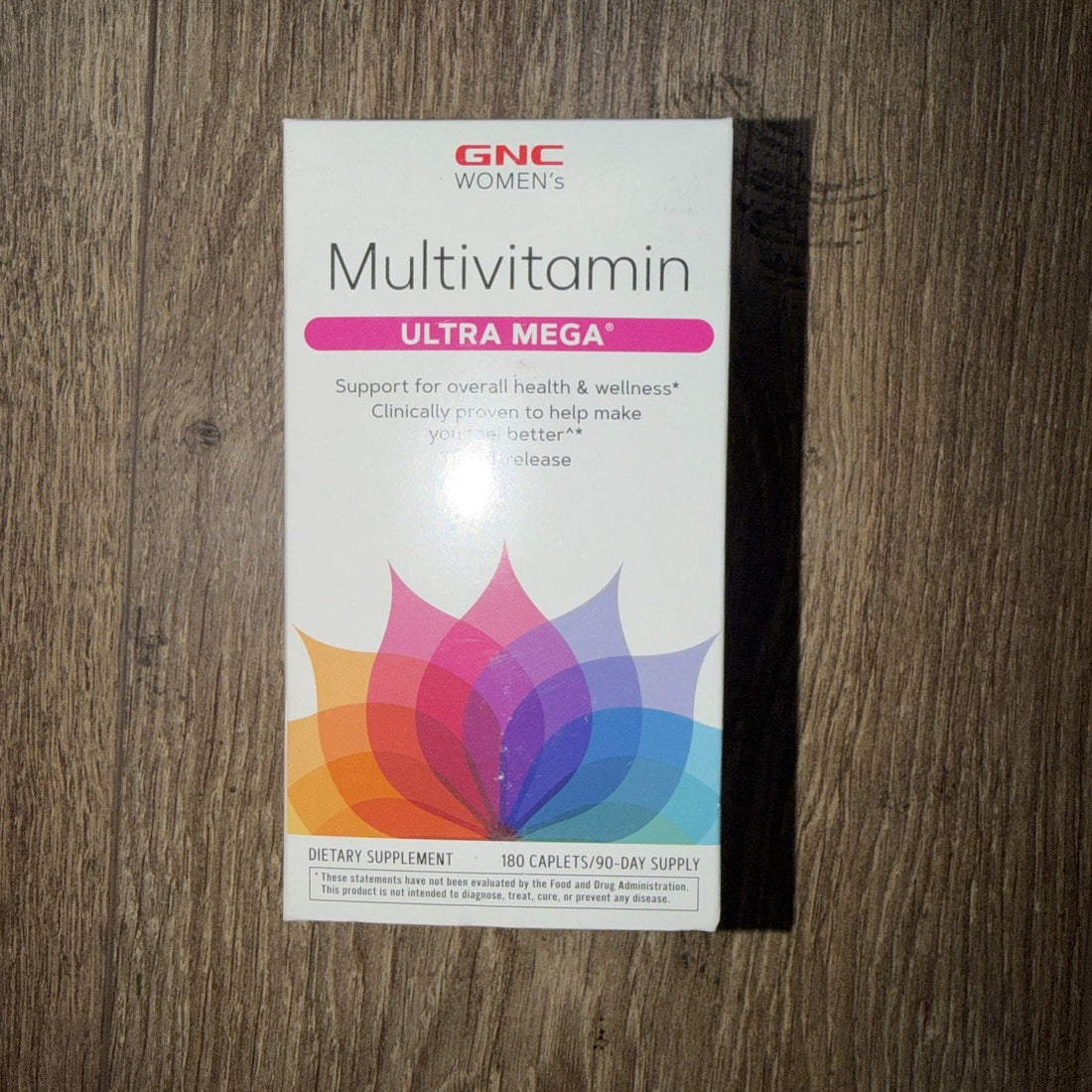 GNC Women's Ultra Mega Multivitamin Caplets, 180 Count (Best By 11/2026)
