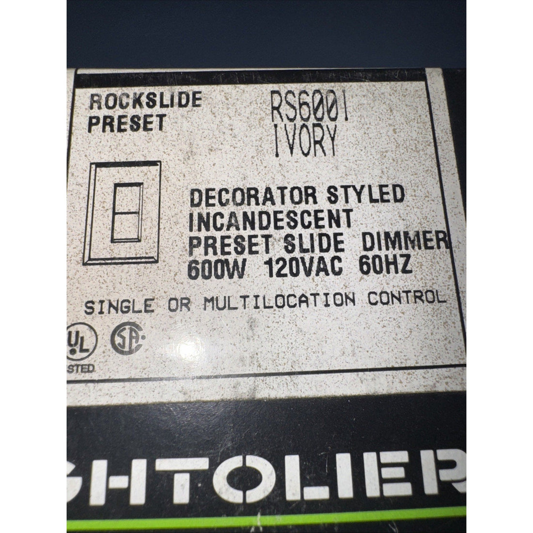 Lighter RS6001 Electronic Solid State Dimmer 600w Ivory