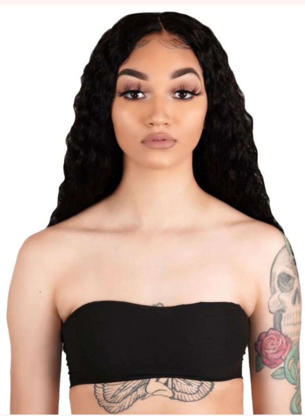 Deep Wave 13x4 Transparent Lace Front Human Hair Wig 18"/ 180%