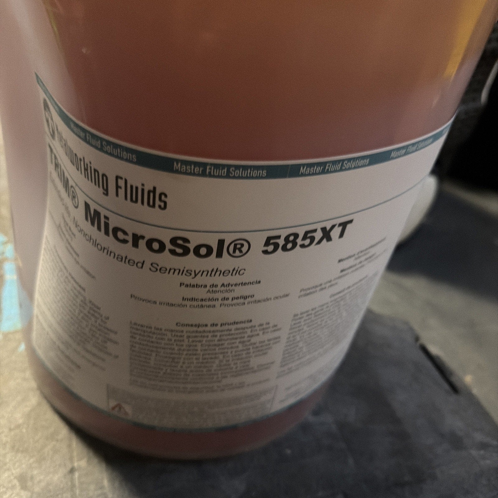 TRIM MicroSol 585XT Cutting Fluid 5 Gallon Semi Synthetic CNC Coolant. Sealed