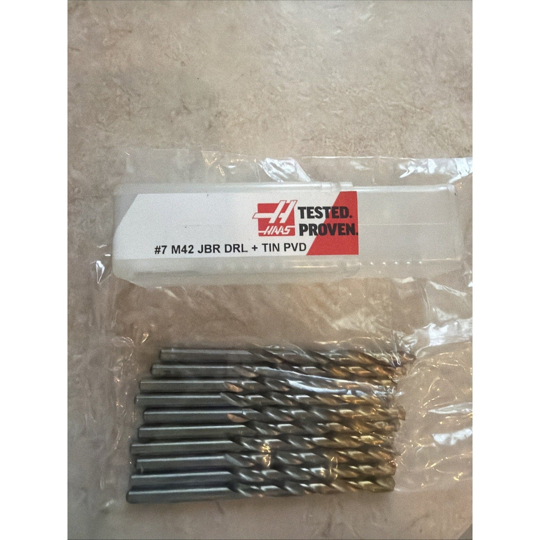 Haas #7 M42 Cobalt Jobber Drill Bits TiN Coated – Set of 10