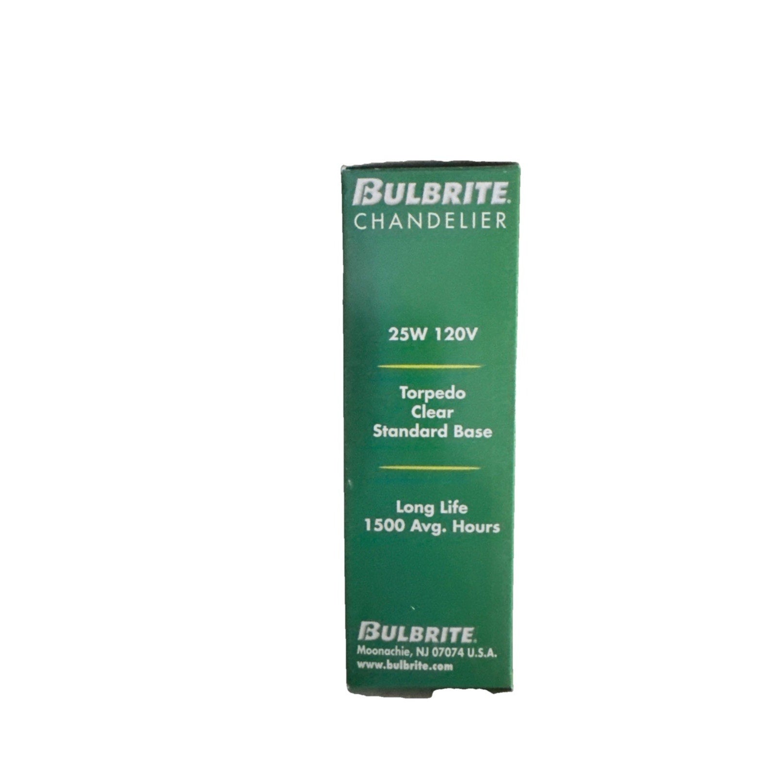 Bulbrite Chandelier 25W 120V Clear Torpedo Standard Base