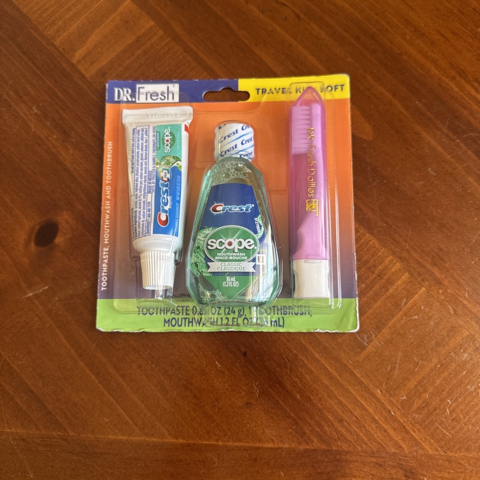 Dr. Fresh Travel Kit 3-in-1 Toothpaste/Scope, 1-Pack Exp 08/26
