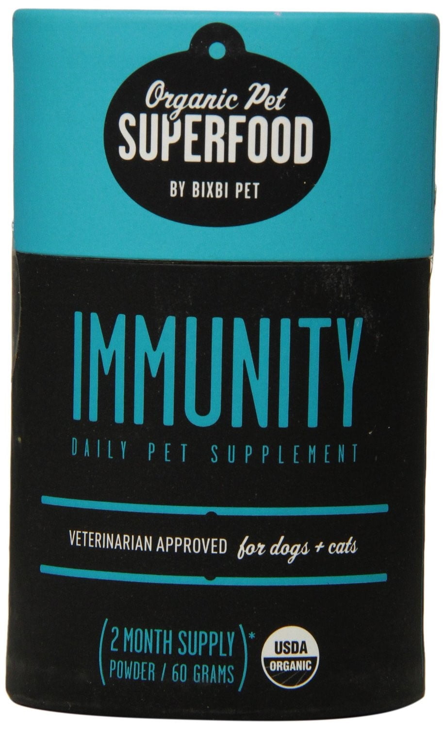 BIXBI Organic Pet Superfood Daily Dog & Cat Supplement, Immunity, 60 Grams
