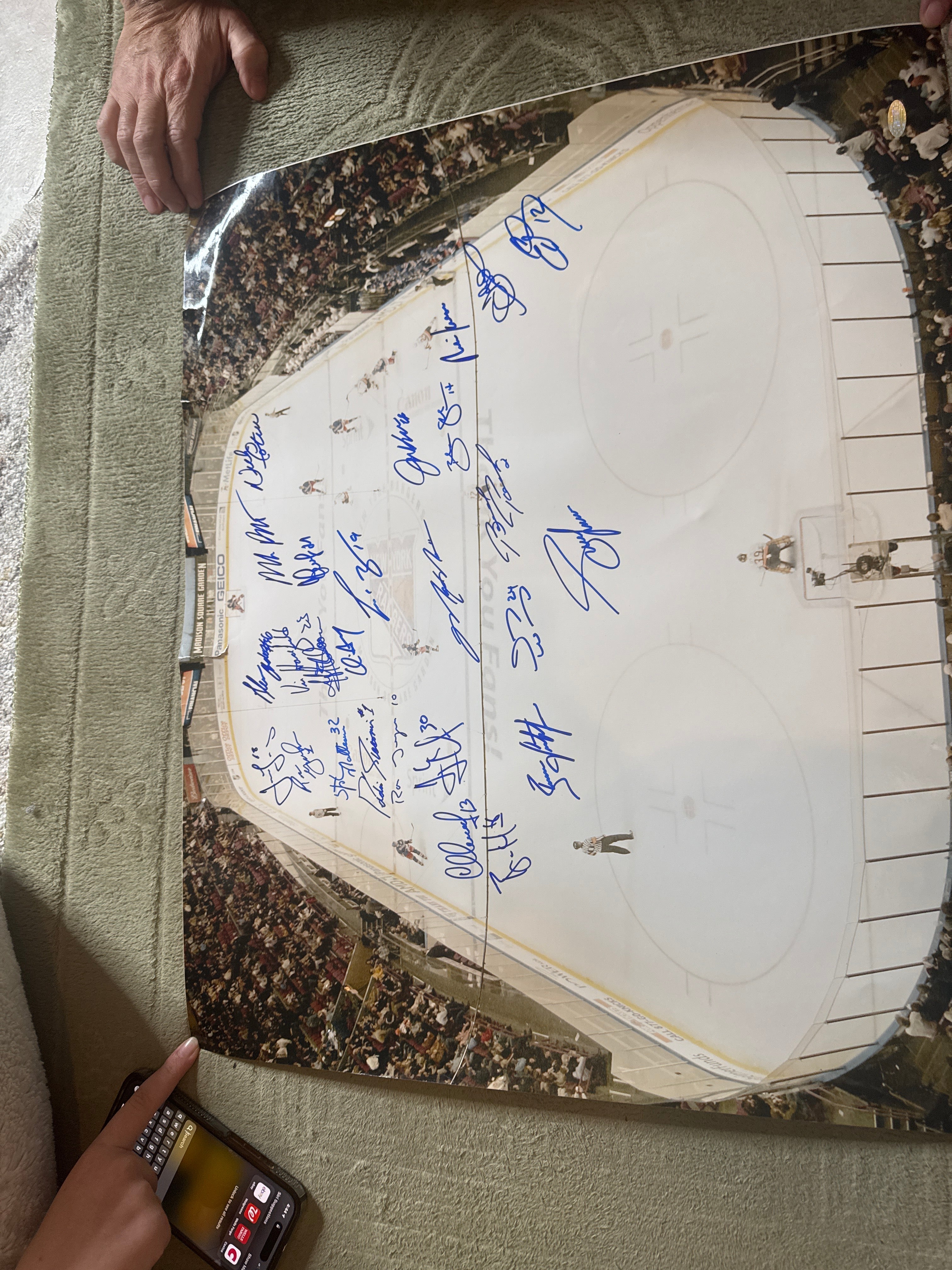 Rangers Team-Signed 20x24 Photo, 26 Signatures (Steiner)