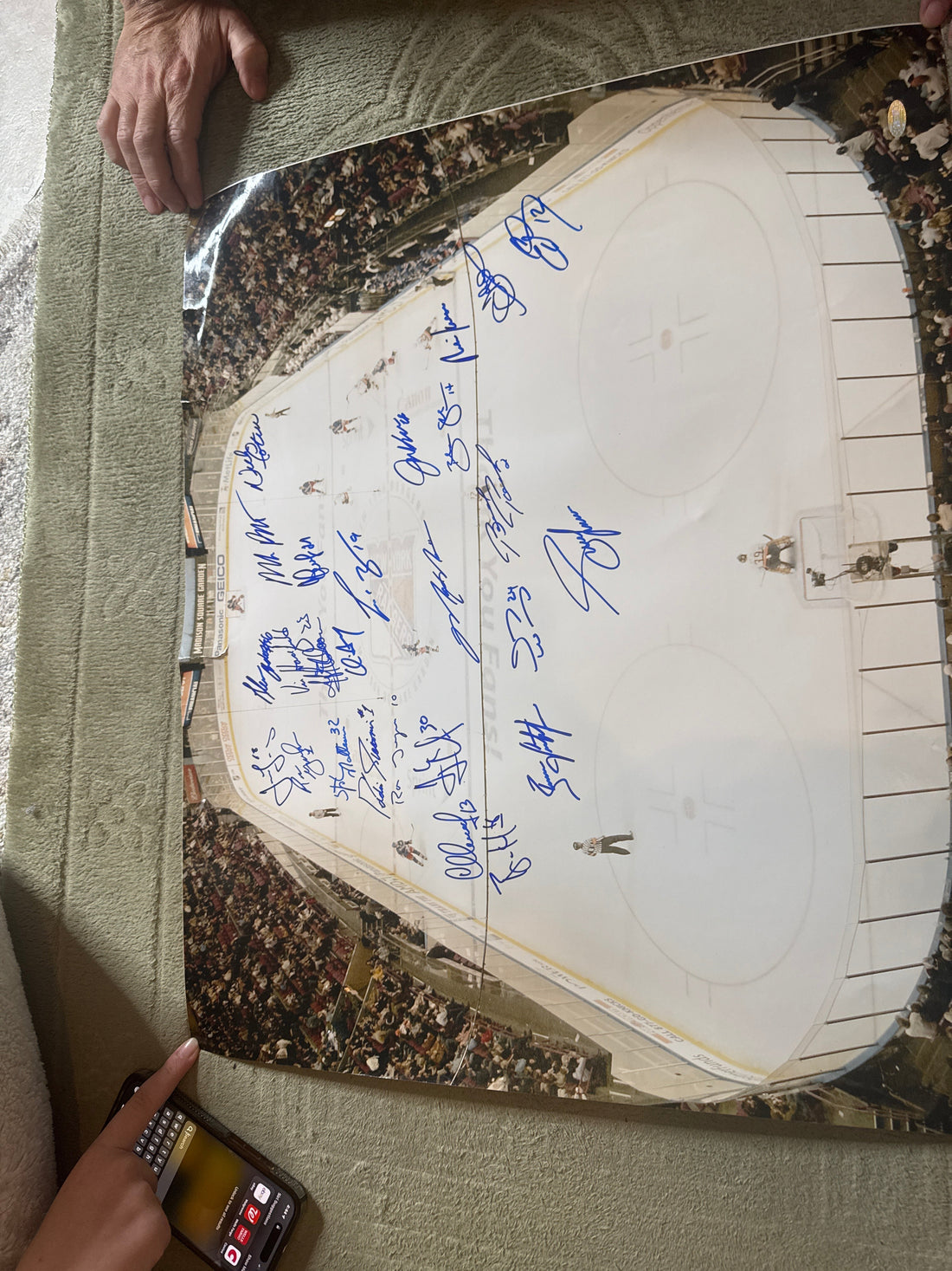 Rangers Team-Signed 20x24 Photo, 26 Signatures (Steiner)