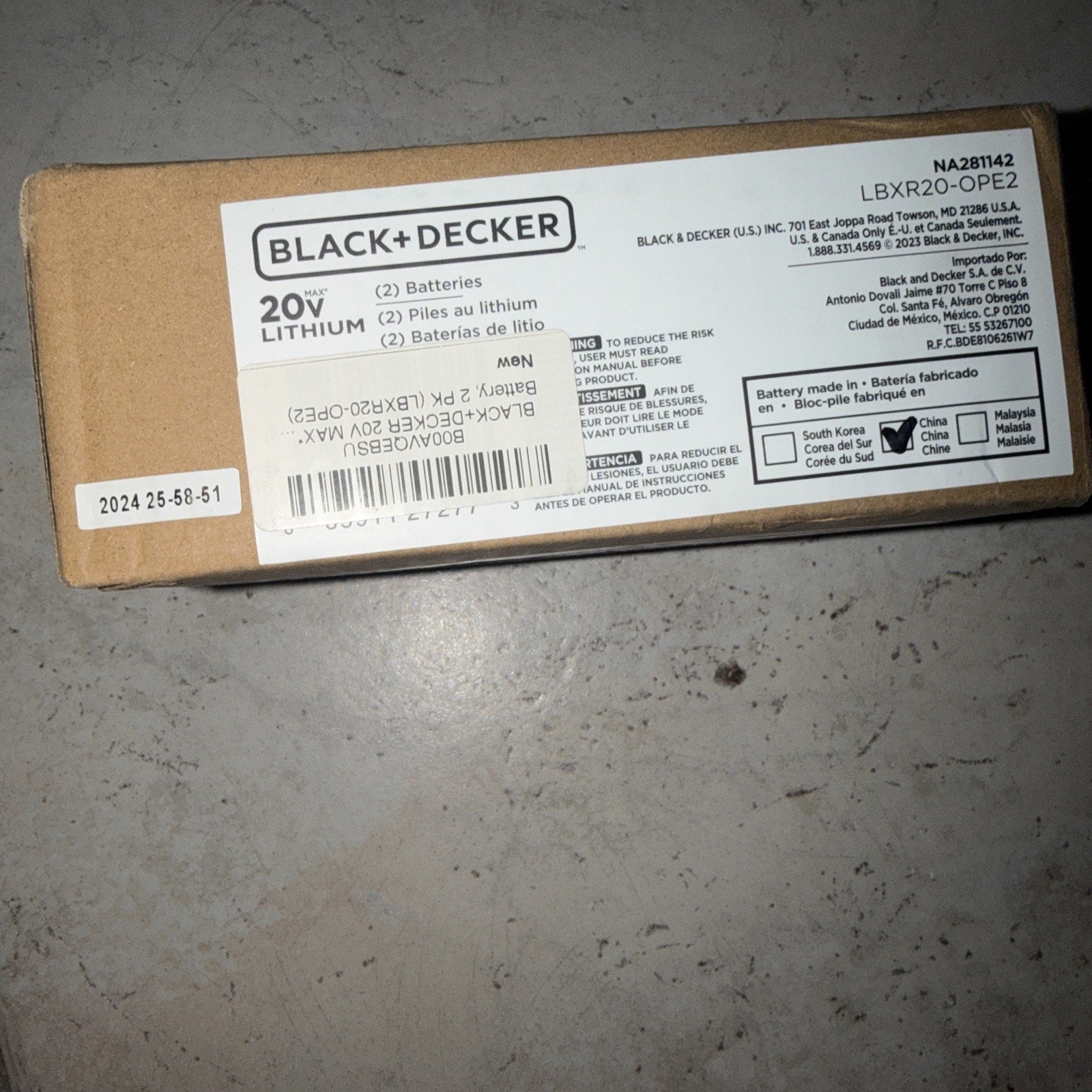 BLACK+DECKER LBXR20-OPE2 20V MAX Lithium-Ion Battery, 2-Pack