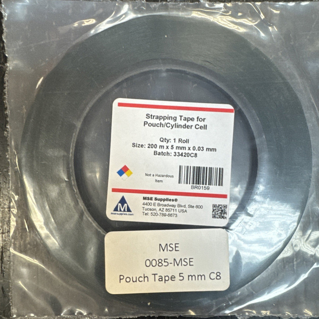 MSE MTI High Temp Lithium Battery Pouch Tape, 3/5/10mm, Lot of 4