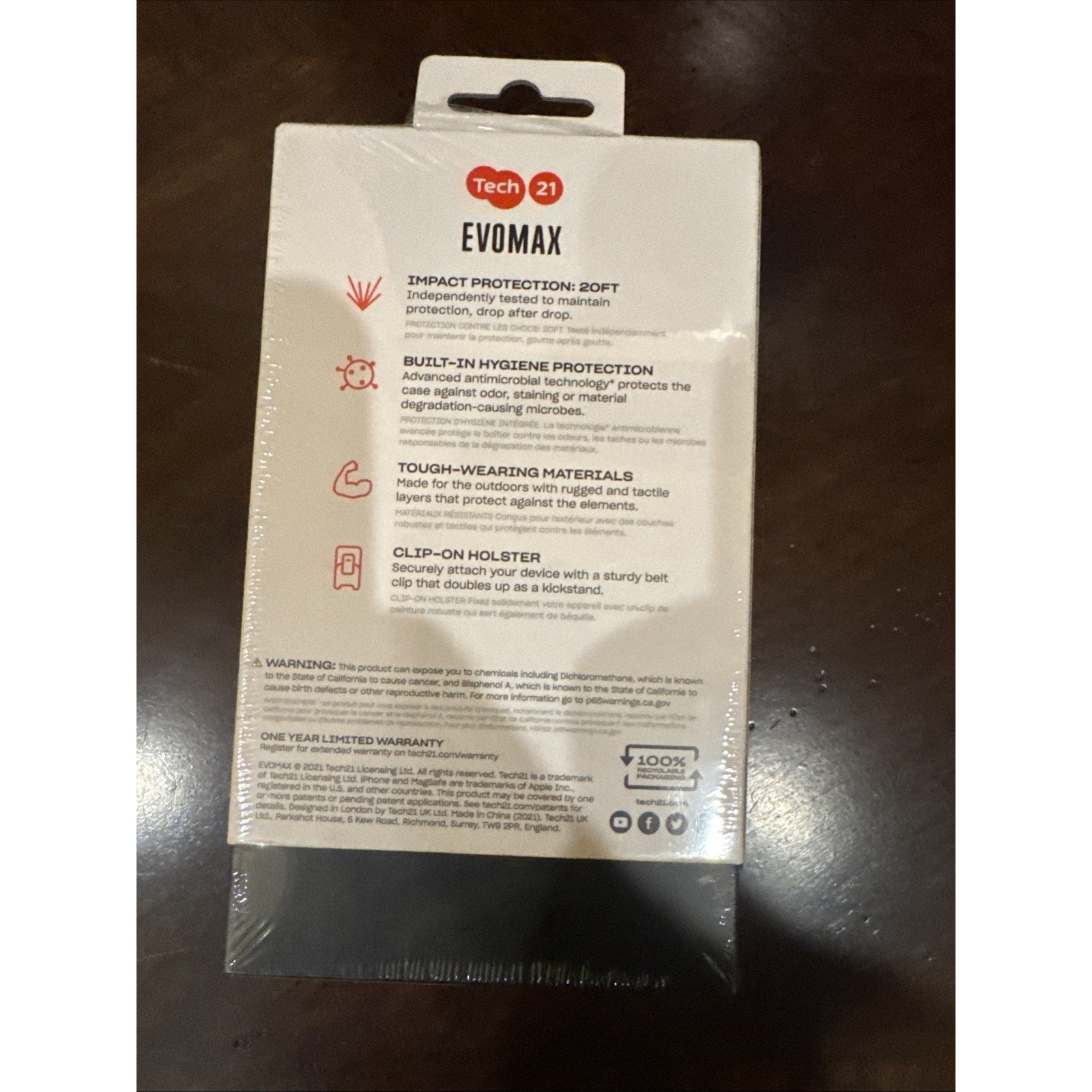 Tech21 EvoMax iPhone 13 Rugged Case, Black